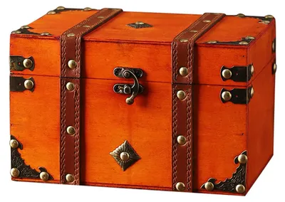 Vintage Holz-Aufbewahrungsbox, rot, 18x11,5x10 cm, Schatztruhe