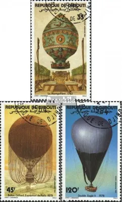 Produktbild von Briefmarken Dschibuti 1983 Mi 358-360 (kompl.Ausg.) gestempelt 200 Jahre Luftfahrt
