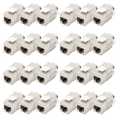 Produktbild von Keystone-Modul Cat.6a (silber/weiß, geschirmt, 24 Stück)