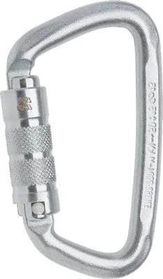 Produktbild von Edelrid Steel-D Twist - kompakter Stahlkarabiner mit Twist-Lock, Farbe:006 silver