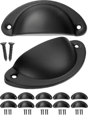 Produktbild von 'FUXXER® - 10x Antike Schubladen-Griffe Griff-Muscheln Retro Design, Griff-Schalen, Möbel-Griffe für'