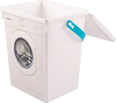 Produktbild von Waschpulverbox in Form einer Waschmaschine  für Waschmittel