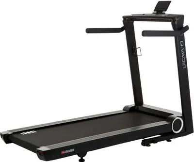 Produktbild von HAMMER Q. VADIS 7.0, 150 kg, 22 km/h, Kalorien, Distanz, Herzfrequenz, Incline, Geschwindigkeit, Zeit, 2 Benutzer, Schwarz, 0 - 12%