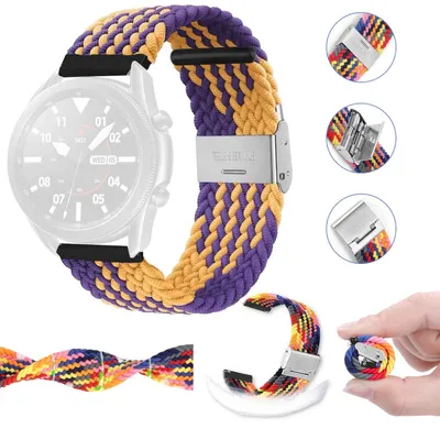 Produktbild von Für Samsung Galaxy Watch FE 6 5 4 Normal Pro Classic alle Größen Gewebtes Nylon Band