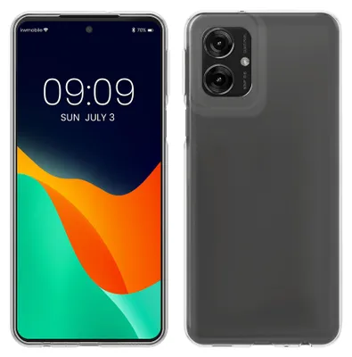 Produktbild von kwmobile Hülle kompatibel mit Motorola Moto G55 5G - Silikon Handyhülle transparent - Handy Case in Transparent