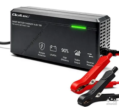 Obrázek produktu pro Nabíječka Qoltec pro LiFePO4 baterie, 12 V, 10 A, účiník 0,9, s funkcí regenerace