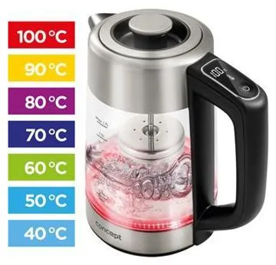 Obrázek produktu pro Rychlovarná konvice s regulací teploty Concept RK4190 se sítkem