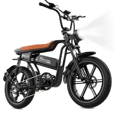 Produktbild von EVERCROSS TECH Elektrofahrrad,20" x 4,0 Fettreifen E Bike,bis zu 25KM/H & 55km Reichweite,48V 15AH Batterie,7-Gang,Berg Schnee Elektro Offroad Fahrrad