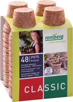 Produktbild von romberg ANZUCHTTOPF Anzuchttöpfe 10091108 8cm Rund 48st