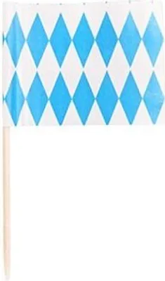Produktbild von Papstar Partypicker, Flaggen 8 cm "Bayrisch Blau", 10 x 200 Stück