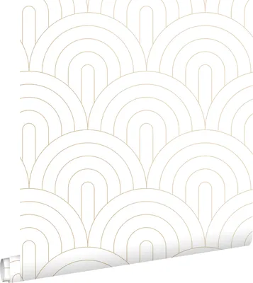 Immagine prodotto di ESTAhome carta da parati art deco bianco e oro 53 cm x 10.05 m