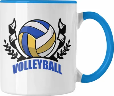 Produktbild von Trendation - Volleyball-Tasse Geschenk für Volleyball-Spieler Geschenkidee (Blau)