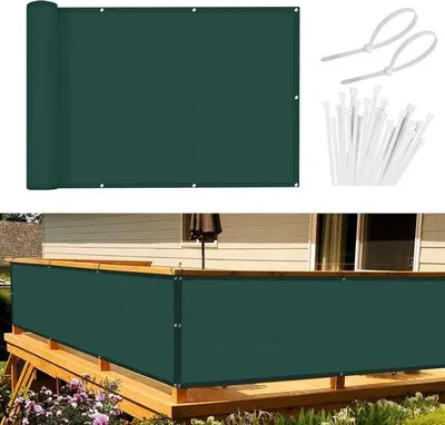 Obrázok produktu pre Ochranná sieť na balkón 90 x 300 cm, zelená, odolná proti vetru
