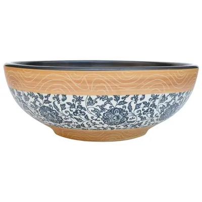 Produktbild von vidaXL Aufsatzwaschbecken Mehrfarbig Rund Ø41x14 cm Keramik