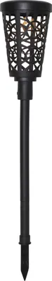 Produktbild von Star Trading 481-92 LED-Solar-Wegeleuchte "Sinnia", Kunstst., schwarz, schwarz, warmwhite LED, 13,5x62 cm, Solarpanel