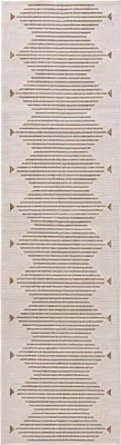 Immagine prodotto di benuta tappeto da interno ed esterno Kaleo Crema/Beige 70x200 cm tappeto soggiorno tappeto da esterno passatoia moderno pelo corto scandinavo