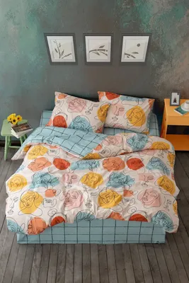 Produktbild von L'Essentiel Linge de Maison, Modern - Mint, Ranforce Single XXL Bettbezug-Set (DE), Minze, 100 % BAUMWOLLE RANFORCE, 155 x 220 cm