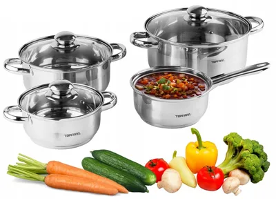Produktbild von TOPFANN Topfset 7-teilig Edelstahl Groß