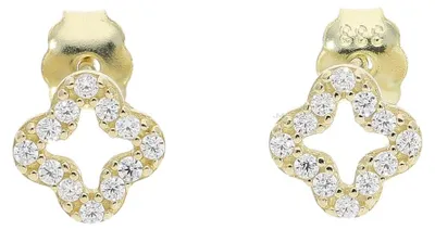Produktbild von Ohrstecker 333 Gold Kleeblatt Zirkonia JL16-06-0796 JuwelmaLux
