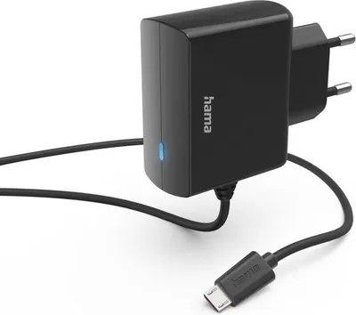 Produktbild von hama Ladekabel mit Adapter schwarz 1,0 m, 5 Watt