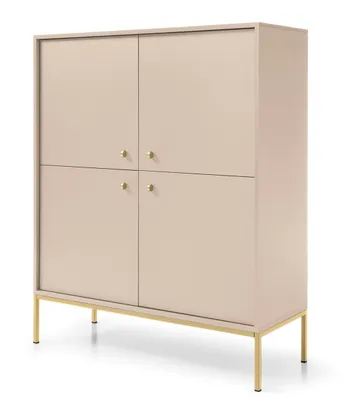 Image de AX LIVING Grande commode Domiti MK104 Moderne 104 cm Beige