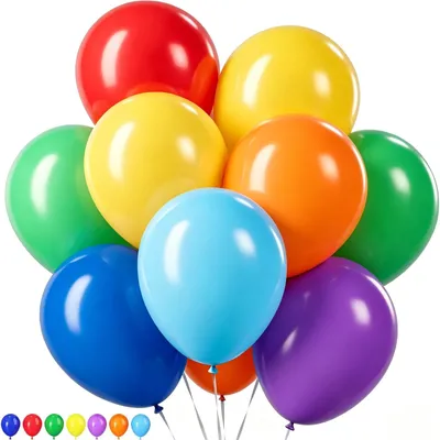 Immagine prodotto di Palloncini arcobaleno - Lattice - Multicolore - Per feste e compleanni