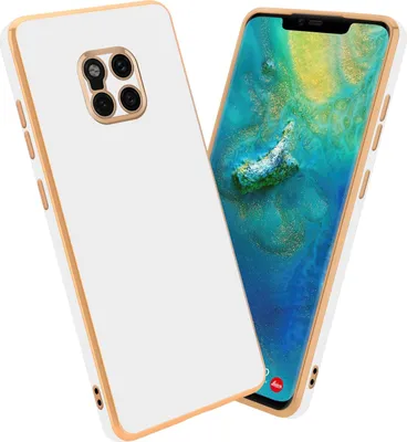 Produktbild von Cadorabo Schutzhülle für Huawei MATE 20 PRO Hülle in Weiß Handyhülle TPU Silikon Kameraschutz Etui Case