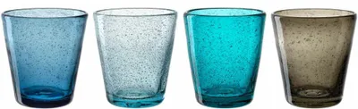 Immagine prodotto di Leonardo Trinkglas BURANO, 4er Set, Trinkbecher, Wasserglas, Kalk-Natron Glas, Kalte Farben, 330 ml, 055288