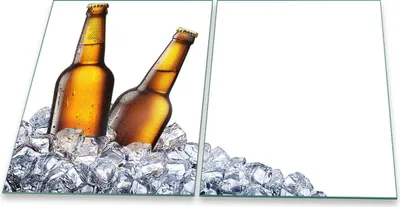 Produktbild von Herdabdeckplatte Glaskeramik 2-Teilig 2x40x52 Bier Braun Abdeckung Spritzschutz Glas