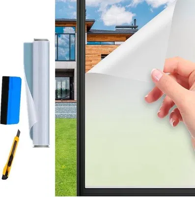 Produktbild von Famanu Fensterfolie Sichtschutz – Selbstklebend für Küche, Balkon und Badezimmer – 75 x 200 cm