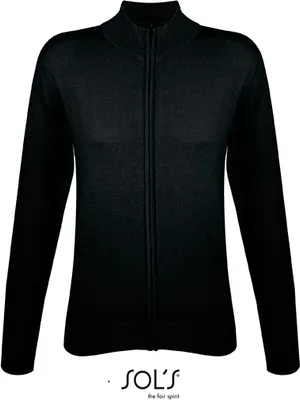 Immagine prodotto di SOLs 00550 | Cardigan a maglia con zip Gordon Donna - Colore: Nero - Taglia: XL