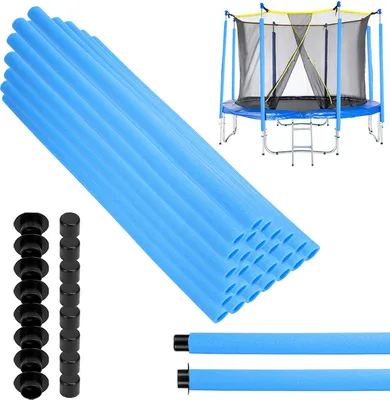 Obrázek produktu pro Jopassy 16 kusů pěnových krytů na trampolíny - náhradní pěnová ochranná tyč na trampolíny - hladká pěnová ochranná tyč na trampolíny pro vnitřní nebo venkovní trampolíny