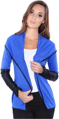 Produktbild von Damen Cardigan mit PolyurethanÄrmeln Bolero; Gr. S/M; Blau
