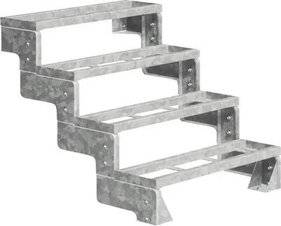 Produktbild von Aussentreppe Pertura Tallis ohne Geländer 4 Steigungen Einlegestufen 100 cm Metall