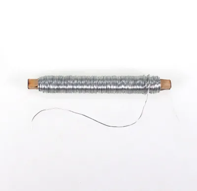 Produktbild von 1 Rolle Wickeldraht verzinkt silber Blumendraht Bindedraht a 100g 0,65mm