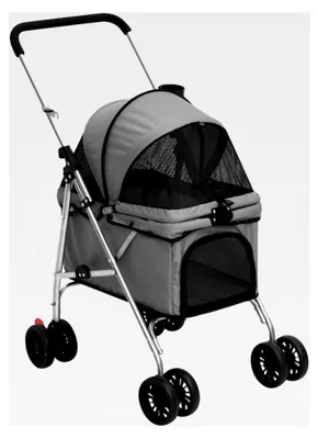 Produktbild von Faltbarer Hundewagen Grau 76x50x100 cm Oxford-Gewebe
