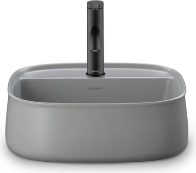 Zdjęcie produktu dla Duravit Zencha - Umywalka nablatowa 420x420 mm, bez przelewu, otwór na baterię, DuraCeram, szary matowy 2374426771