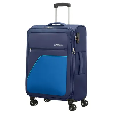 Image de American Tourister trolley Sky Surfer Spinner Exp. TSA Navy / Blue bleu marine 69cm