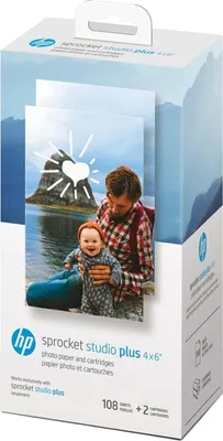Produktbild von HP Sprocket Studio Plus Cartridge 108-pack (HPIS4X6C108) (HPIS4X6C108)