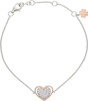 Produktbild von JuwelmaLux Armband 925/000 Sterling Silber roségold plattiert mit synth. Zirkonia JL10-03-3518 19 cm