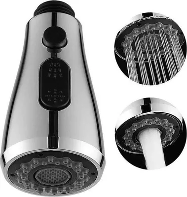 Produktbild von Ausziehbare Küchenarmatur mit Duschkopf, 2 Strahlarten, Chrom-Finish, 360° schwenkbare Küchenarmatur