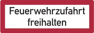 Produktbild von Dreifke® Feuerwehrschild, Feuerwehrzufahrt freihalten - DIN 4066 | Aluverbund...