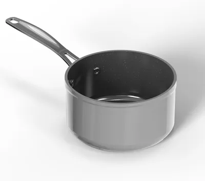 Obrázek produktu pro Nerezový hrnec Nuwave o objemu 1,4 litru s nepřilnavým povrchem Duralon, šedé barvy, bez obsahu PFAS