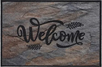 Produktbild von MD Entree Impression | Eingangsmatte - Teppichmatte - Küchenteppich, Größe:40x60 cm, Motiv:welcome stone