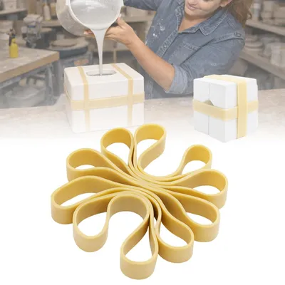 Produktbild von Set mit 10 robusten Gummibändern für Töpfer