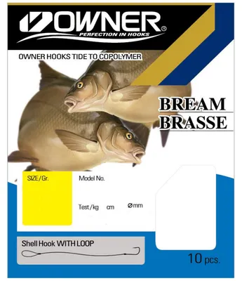 Produktbild von Owner Brasse gunsmoke RL-340 70cm - 10 gebundene Angelhaken, Gr./Durchmesser/Tragkraft:Gr. 4 / 0.25mm / 5.8kg