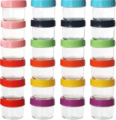 Produktbild von Famanu Glasbehälter für Babyernährung - 100 ml - Luftdichte Container - BPA- und bleifrei