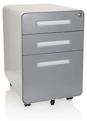 Produktbild von hjh OFFICE Rollcontainer mit 3 Schubladen COLOR PLUS I Bürowagen Stahl 60.5 x 40.5 x 50.0 cm