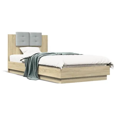 Immagine prodotto di vidaXL Giroletto con testiera in rovere Sonoma 100x200 cm Materiale a base di legno