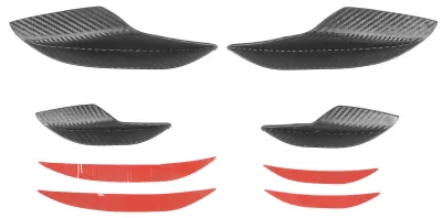 Obrázok produktu pre Nárazník Fin Predný nárazník Bočný rozdeľovač Canards Lip Spoiler Deflektor Náhrada za Mitsubishi Uhlíkové vlákno